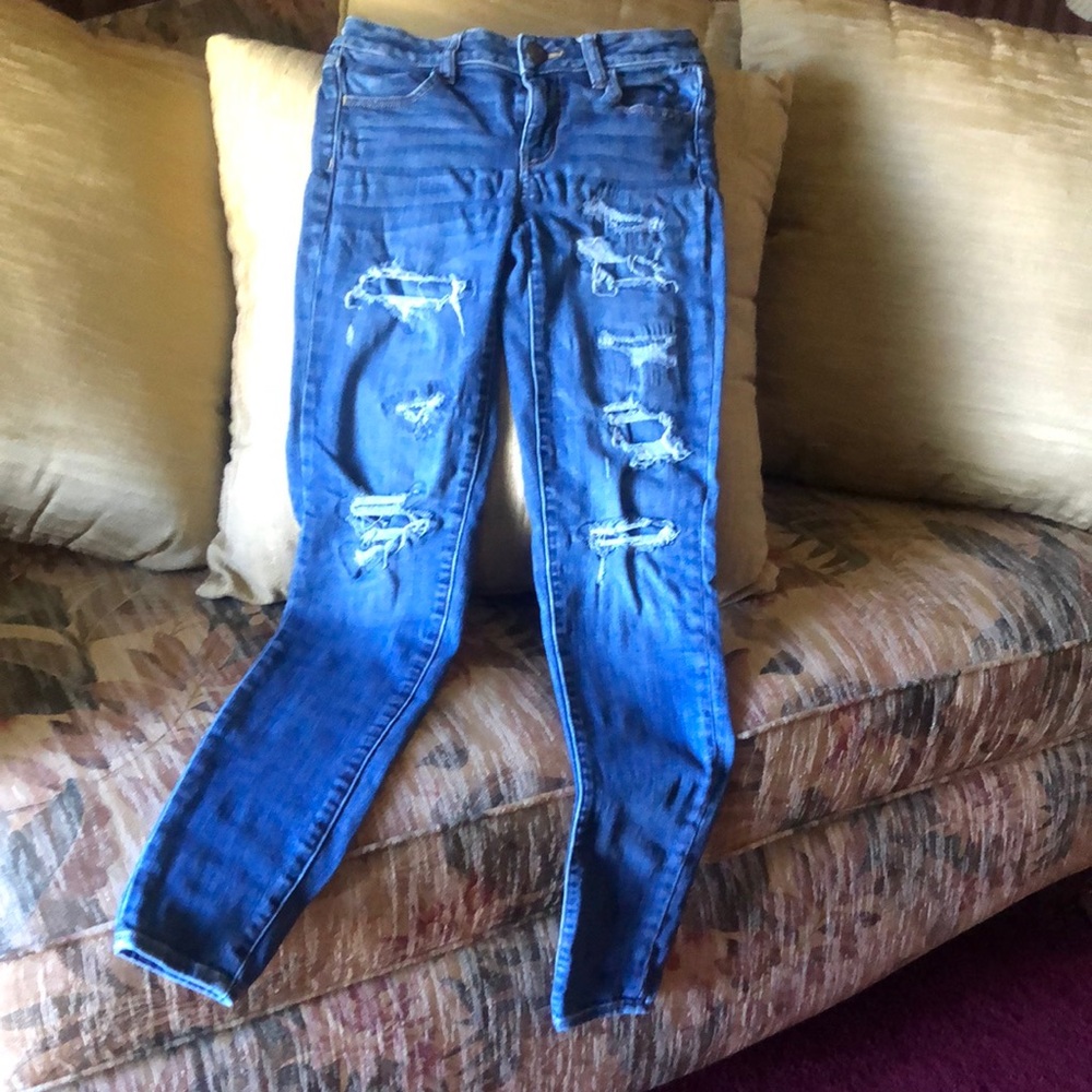 American Eagle Jeans, Size 2 long, blue